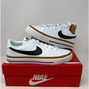 Nike Court Legacy Men's Shoes White/Black/Gum - Size 10.5